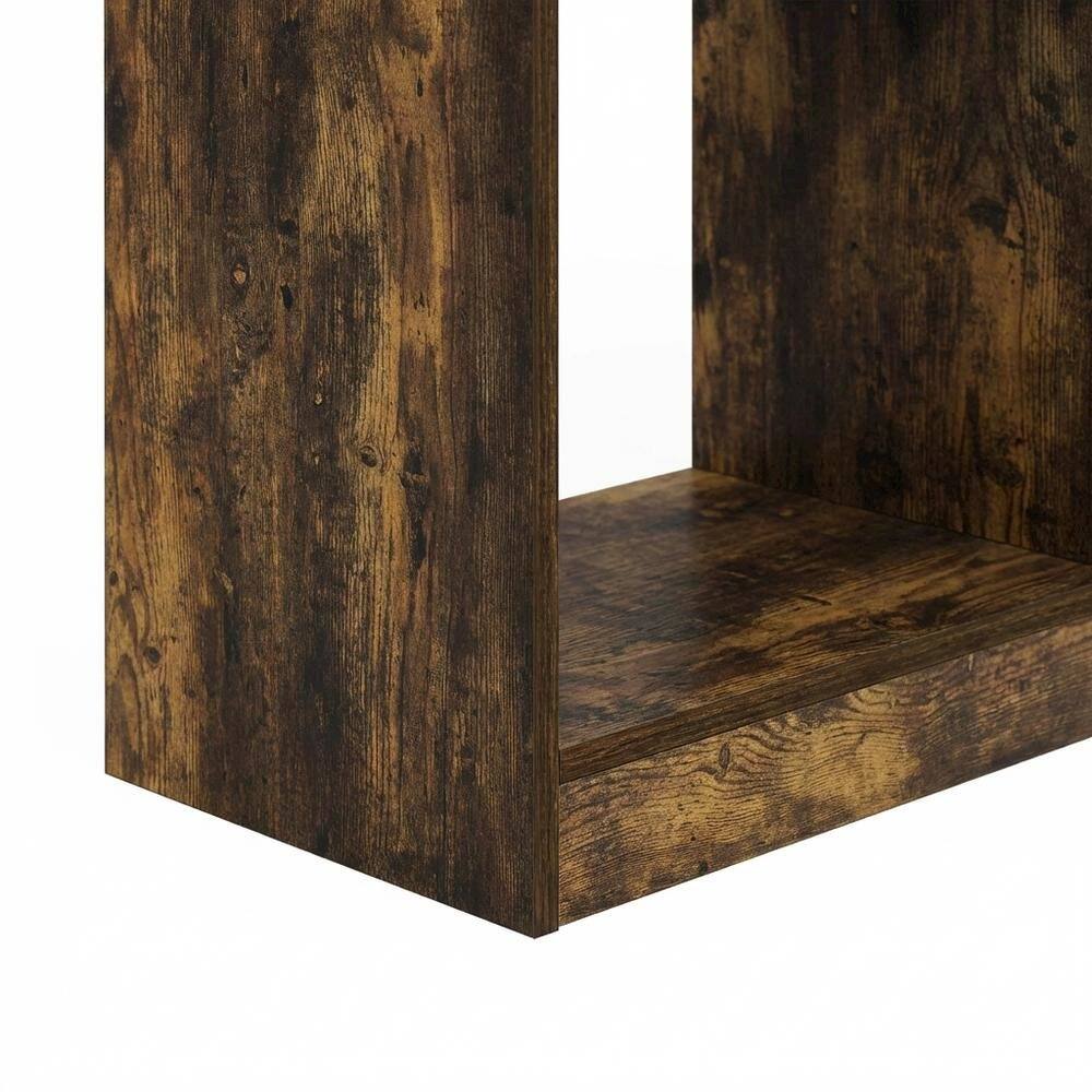 Alt View 2. FurniFact - Wooden bookcase with sleek design and sturdy construction - Amber Pine.