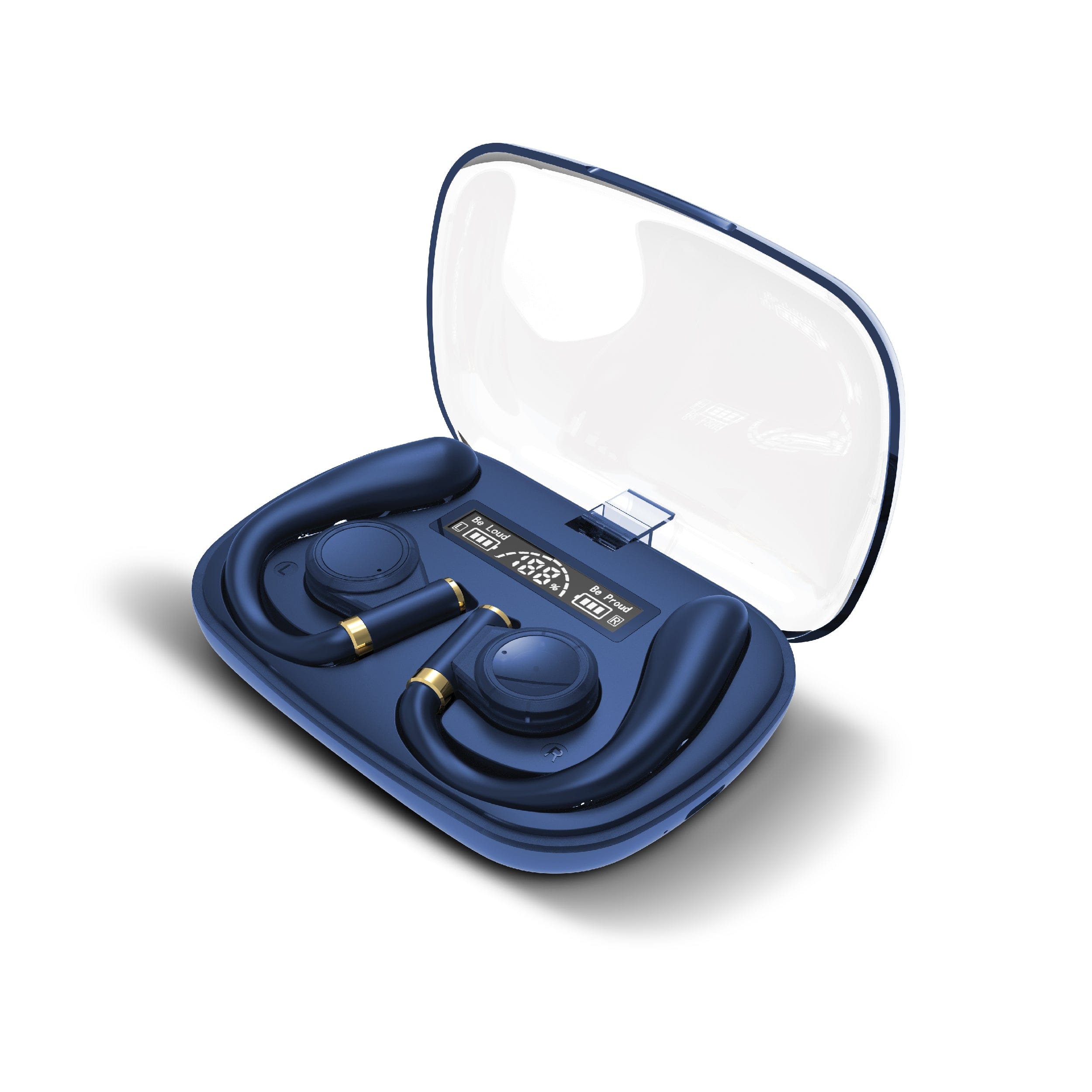 RCA - Wave-68 True Wireless Earbuds, 20H Playtime, Hi-Res Audio, Big Bass - Blue