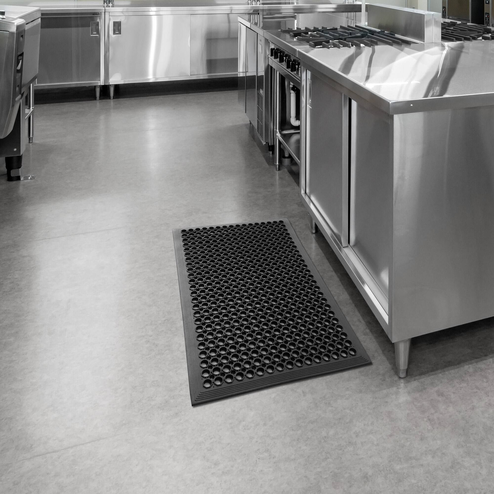 Alt View 3. GRIDMANN - Restaurant Floor Mats - Anti-Fatigue Non-Slip Rubber Drainage Mats - Black.