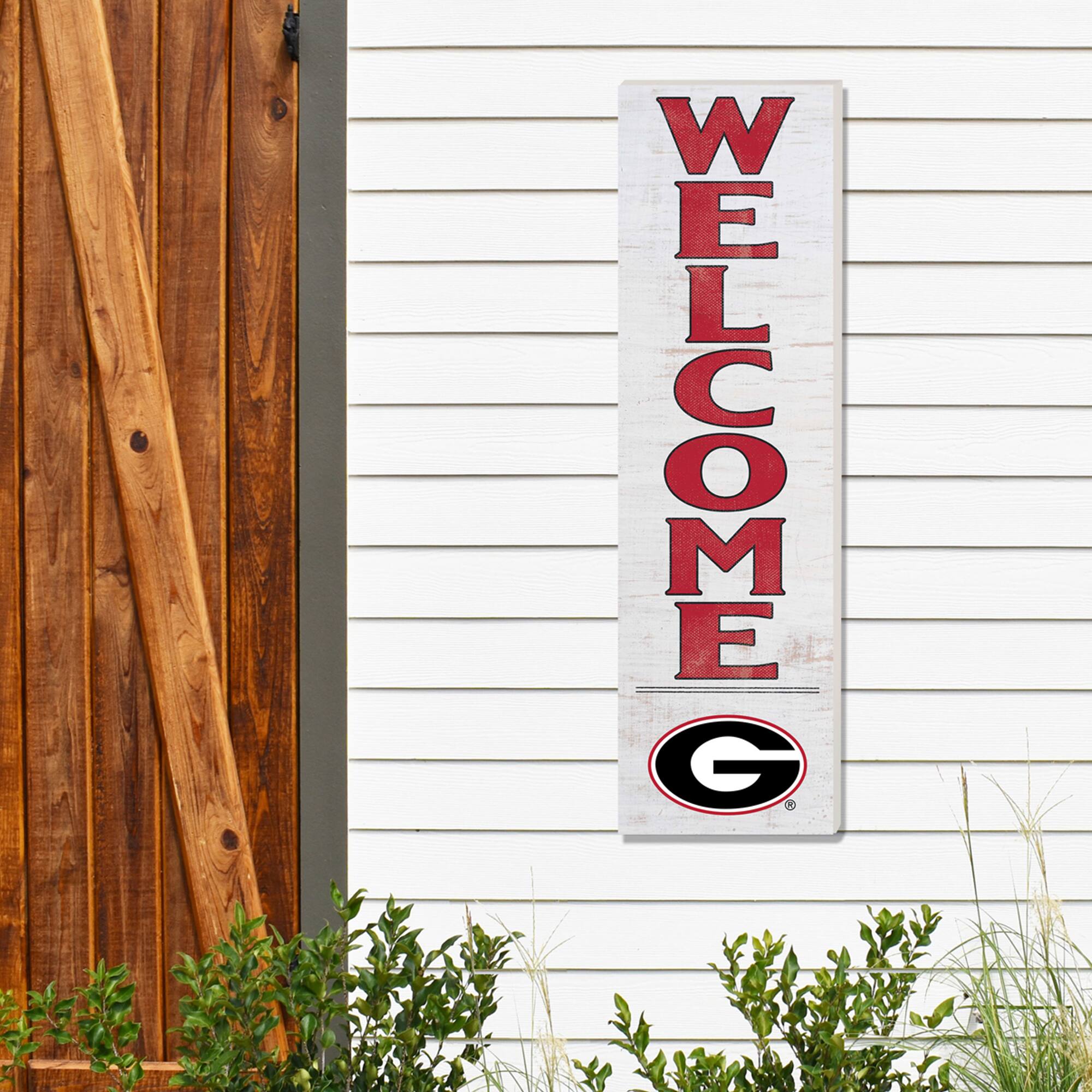 Alt View 1. Jardine - Georgia Bulldogs 10'' x 35'' Indoor/Outdoor Welcome Sign - White.