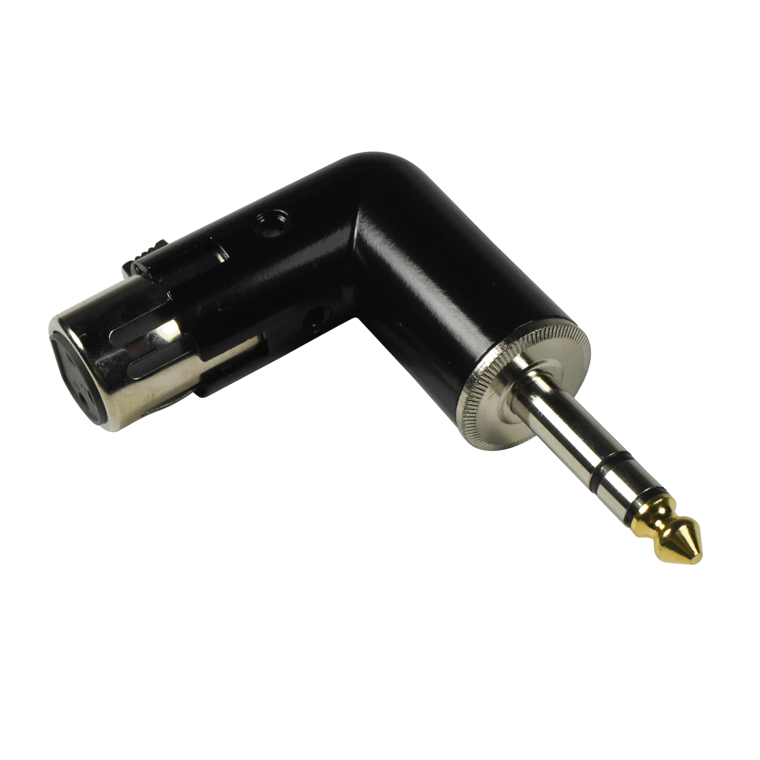 Alt View 4. HQRP - XLR Female to 1/4 in TRS Adjustable Right-Angle Audio Adapter for mixers, microphones, amps - Black.