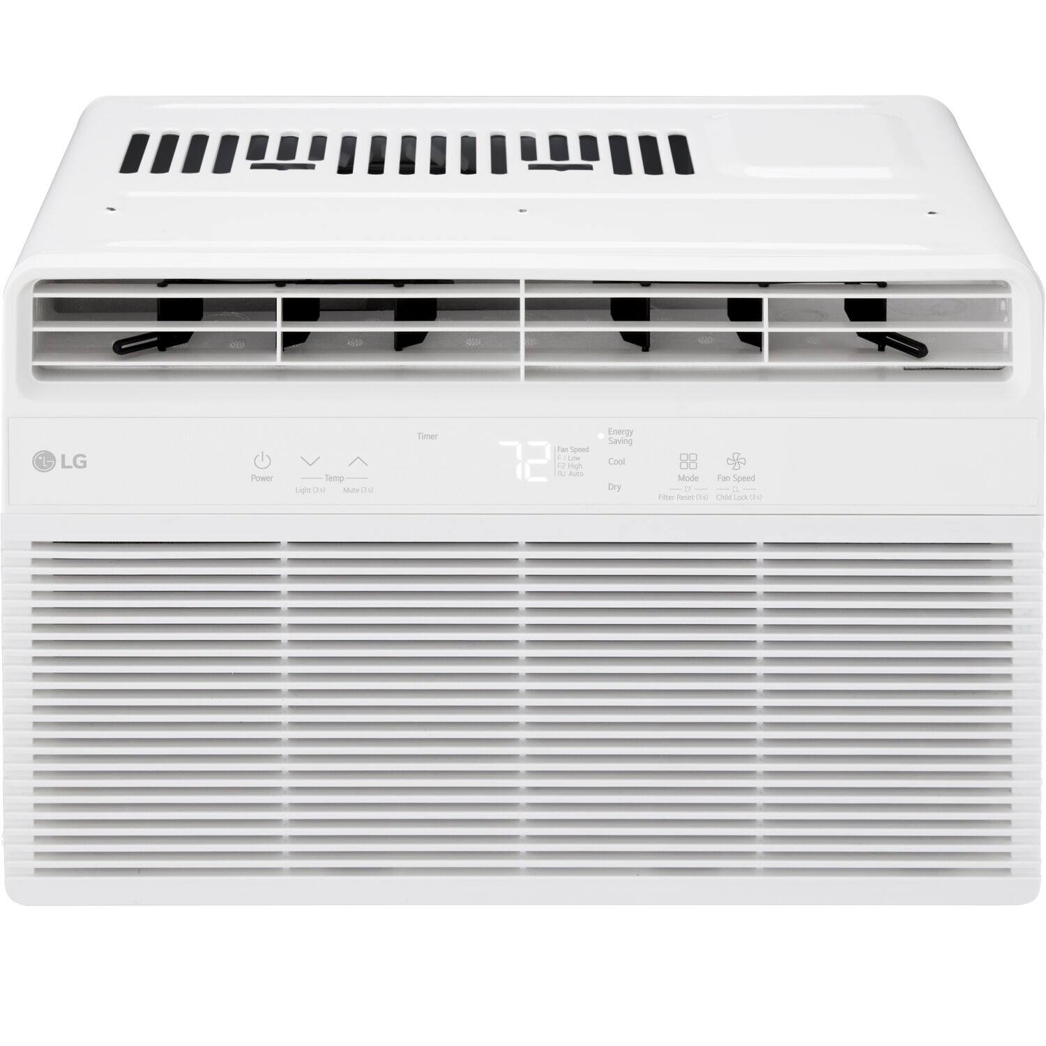 The text on the image reads: "LG Power Temp LGD1212EW 12,000 BTU 12 HH 12 LH Auto Energy Saving Low 8d Mode Fan Speed."