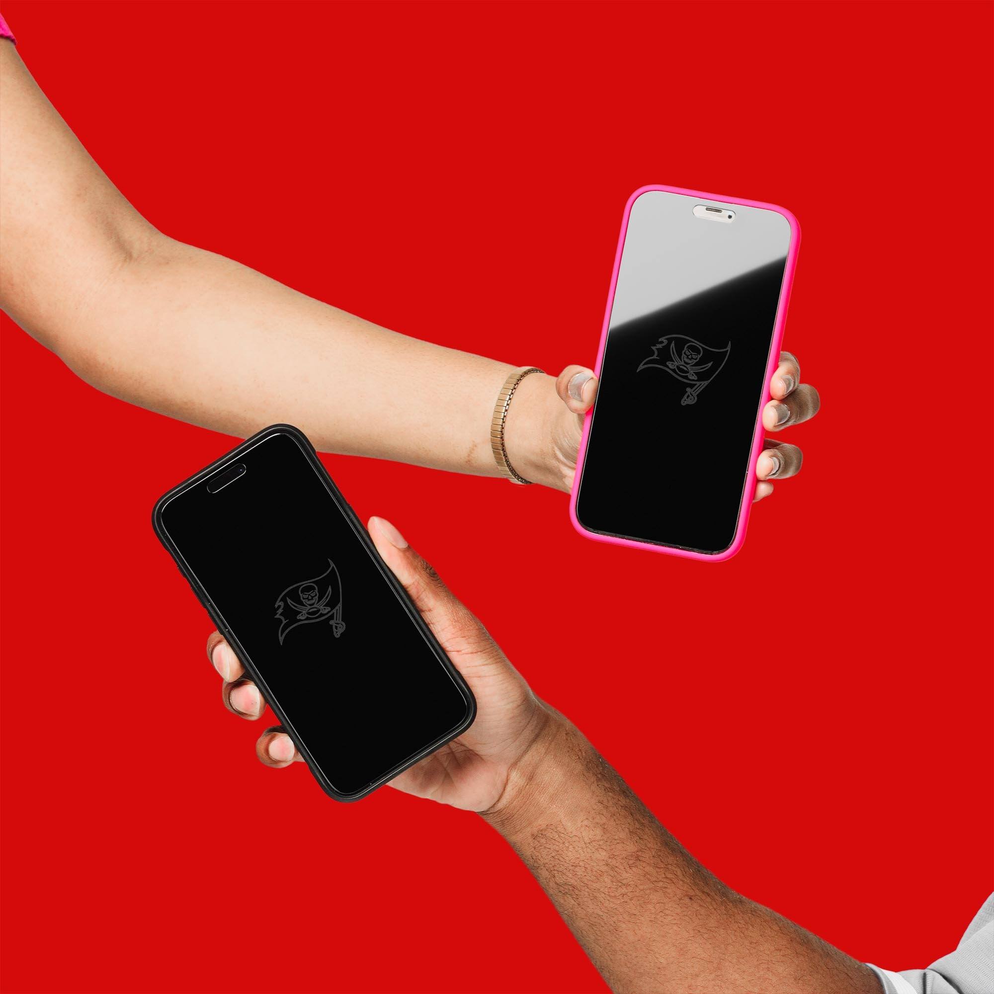 Alt View 3. Screen Skinz - Tampa Bay Buccaneers iPhone Privacy Glass Screen Protector - 16 Pro Max - Multicolor.