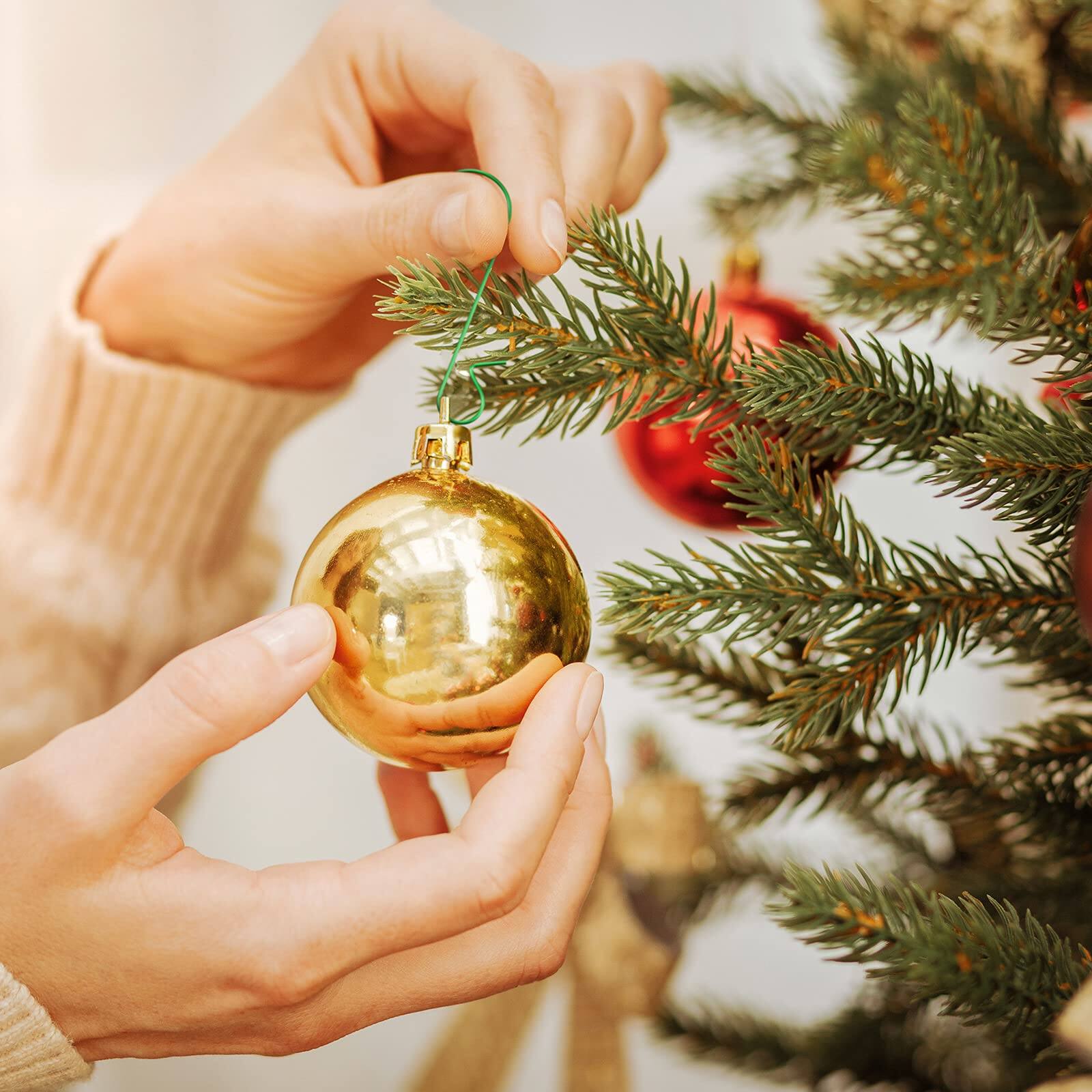 Paradigms Interiors Christmas Ornament Hooks For Tree Metal Wire Decorating  Hanger S Shaped Xmas Decor With Storage Box Hanging Gold DD-1120003754 -  Best Buy, image size:900x900