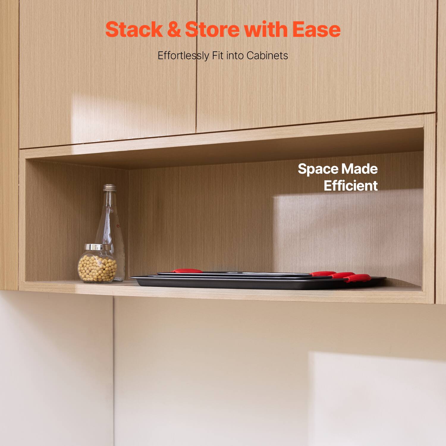 Stack & Store with Ease  
Effortlessly Fit into Cabinets  

Space Made Efficient