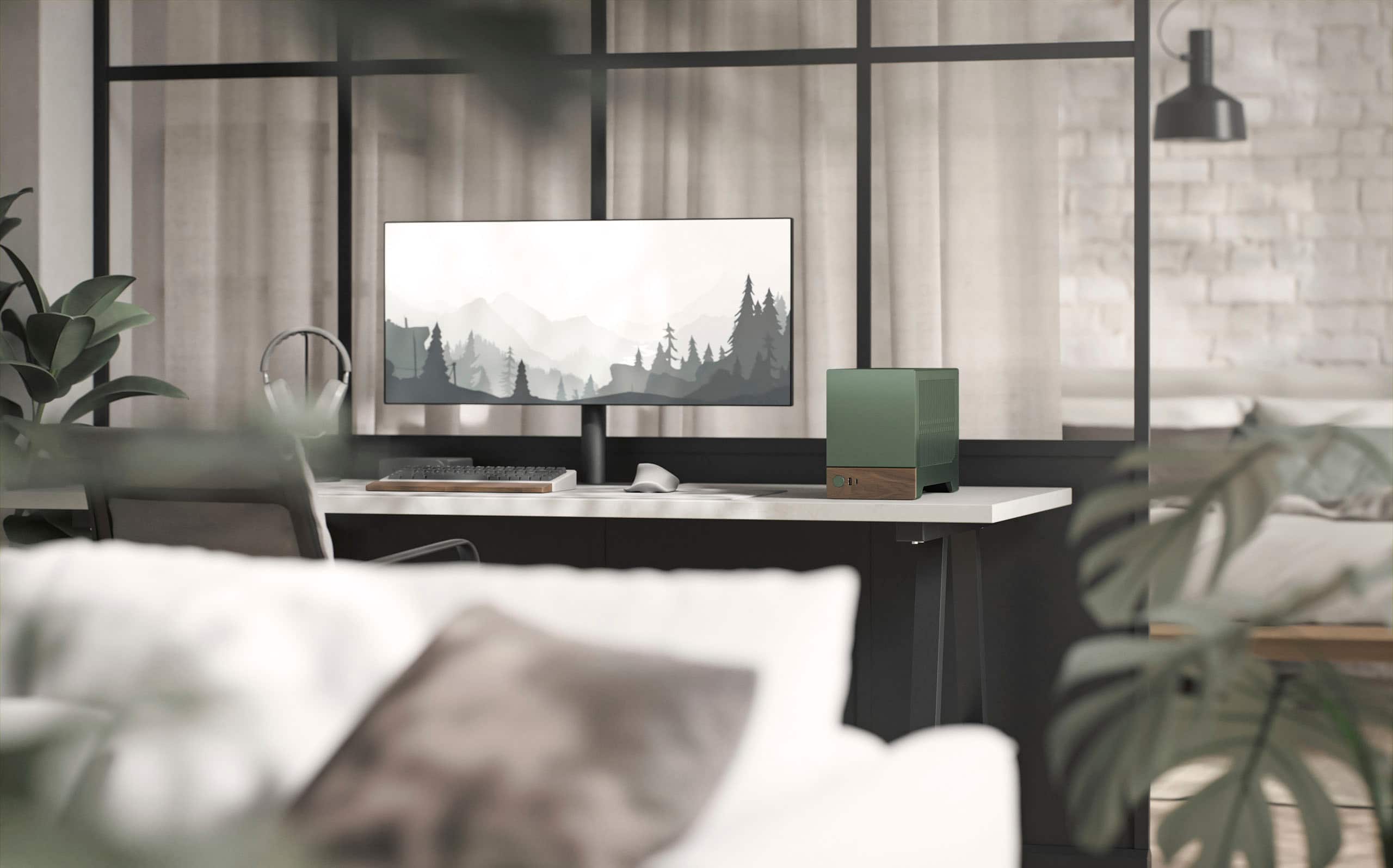 Alt View 24. Fractal Design - Terra Jade Mini-ITX Small Form Factor PC Case with PCIe 4.0 Riser - Jade.