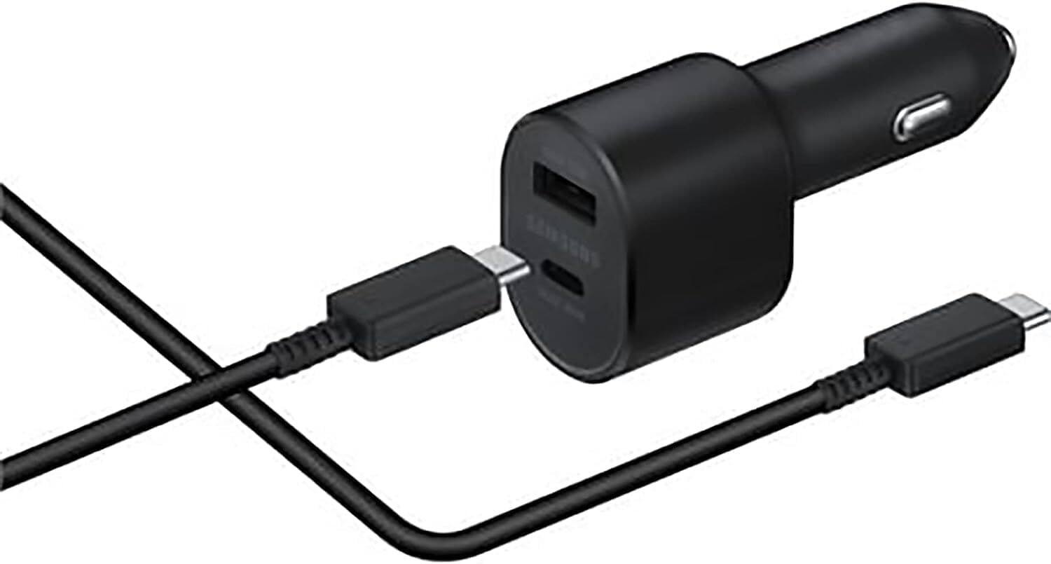 Samsung - 45W Dual car Charger 1 USB-A port, 1 USB-C Port - Retail Box - Black