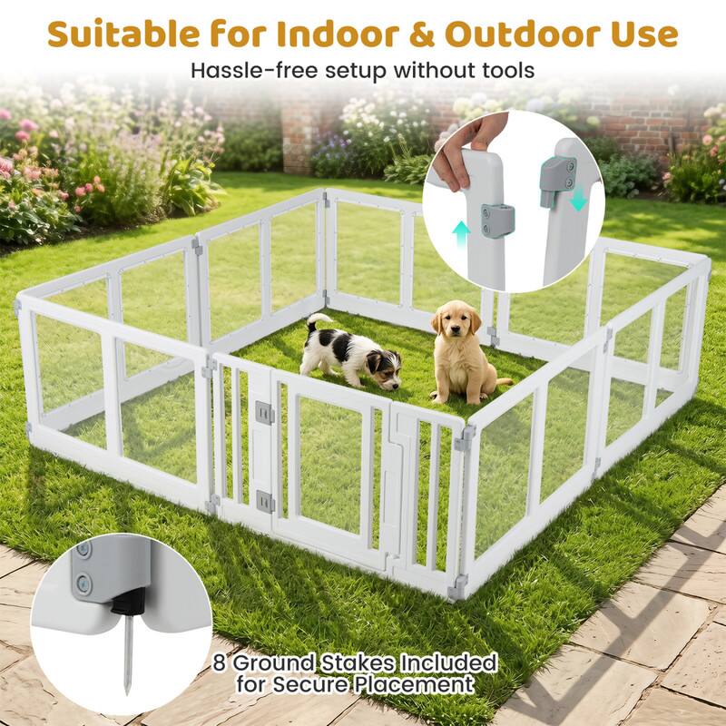 Suitable for Indoor & Outdoor Use  
Hassle-free setup without tools  
8 Ground Stakes Included for Secure Placement