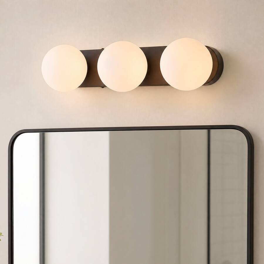 Jonathan Y Knox 23.25" 3 Light Oil Rubbed Bronze Mid Century Modern ...