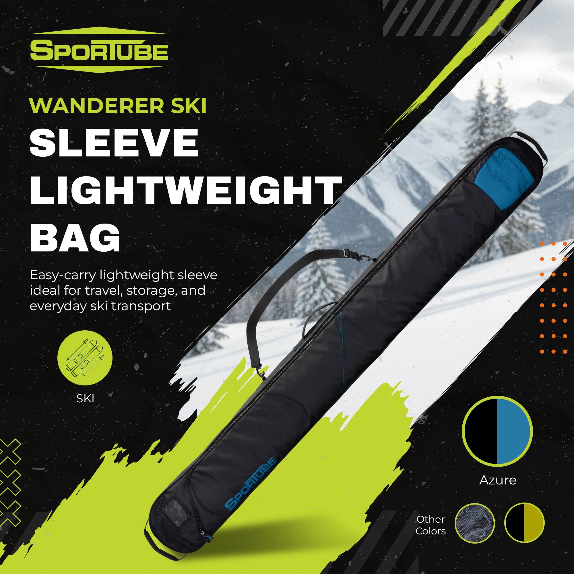 SPORTUBE WANDERER SKI SLEEVE LIGHTWEIGHT BAG

Easy-carry lightweight sleeve ideal for travel, storage, and everyday ski transport

SKI

Other Colors: Azure