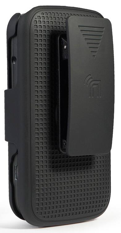 Alt View 3. Nakedcellphone - Case and Belt Clip Holster for Alcatel Go Flip V, Quickflip - Black.