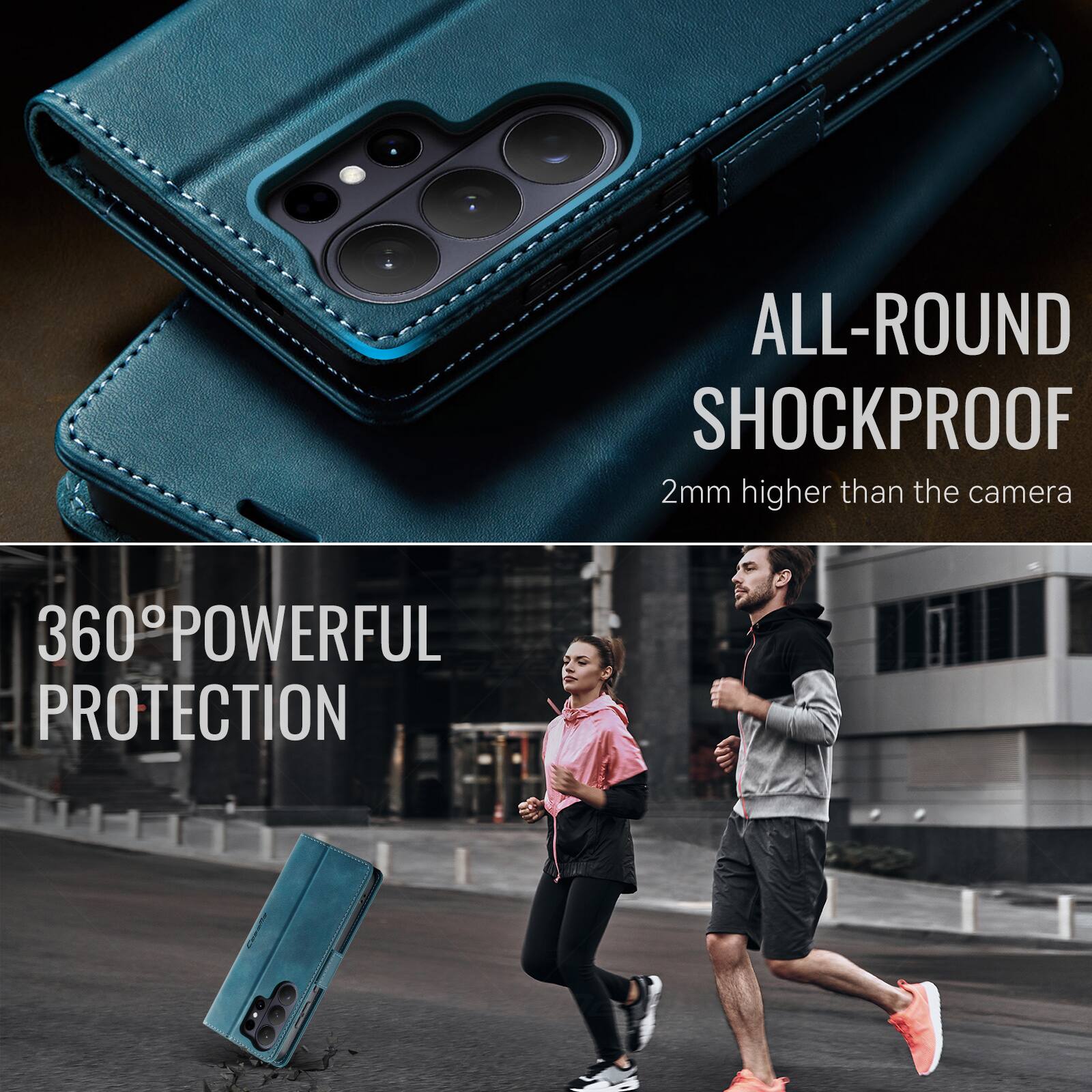 ALL-ROUND SHOCKPROOF  
2mm higher than the camera  

360° POWERFUL PROTECTION