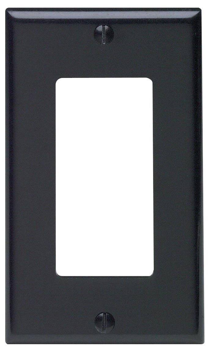 Leviton - Decora 1 gang Thermoset Plastic Decorator Wall Plate 1 pk - Black price history on PriceWatchPro