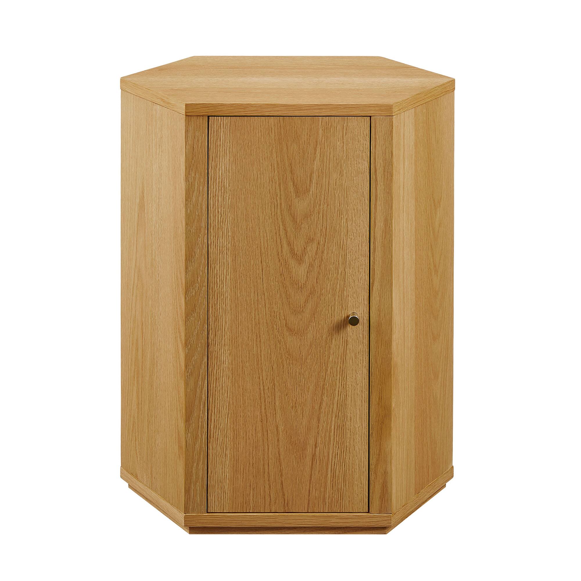 Alt View 4. Modway - Kade Faceted Wood Side Table by Modway - Natural.