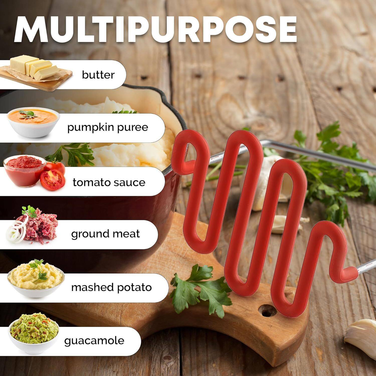 MULTIPURPOSE butter pumpkin puree tomato sauce guacamole ground meat mashed potato
