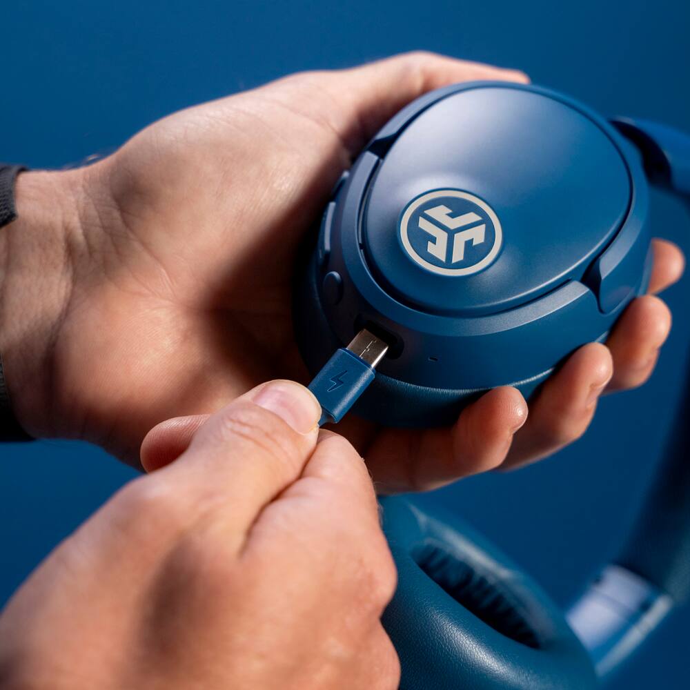 Alt View 9. JLab - JBuds Lux ANC Wireless Bluetooth Over-Ear Headphones with Active Noise Cancelling, Spatial Audio & 70+ Hour Battery - Navy.