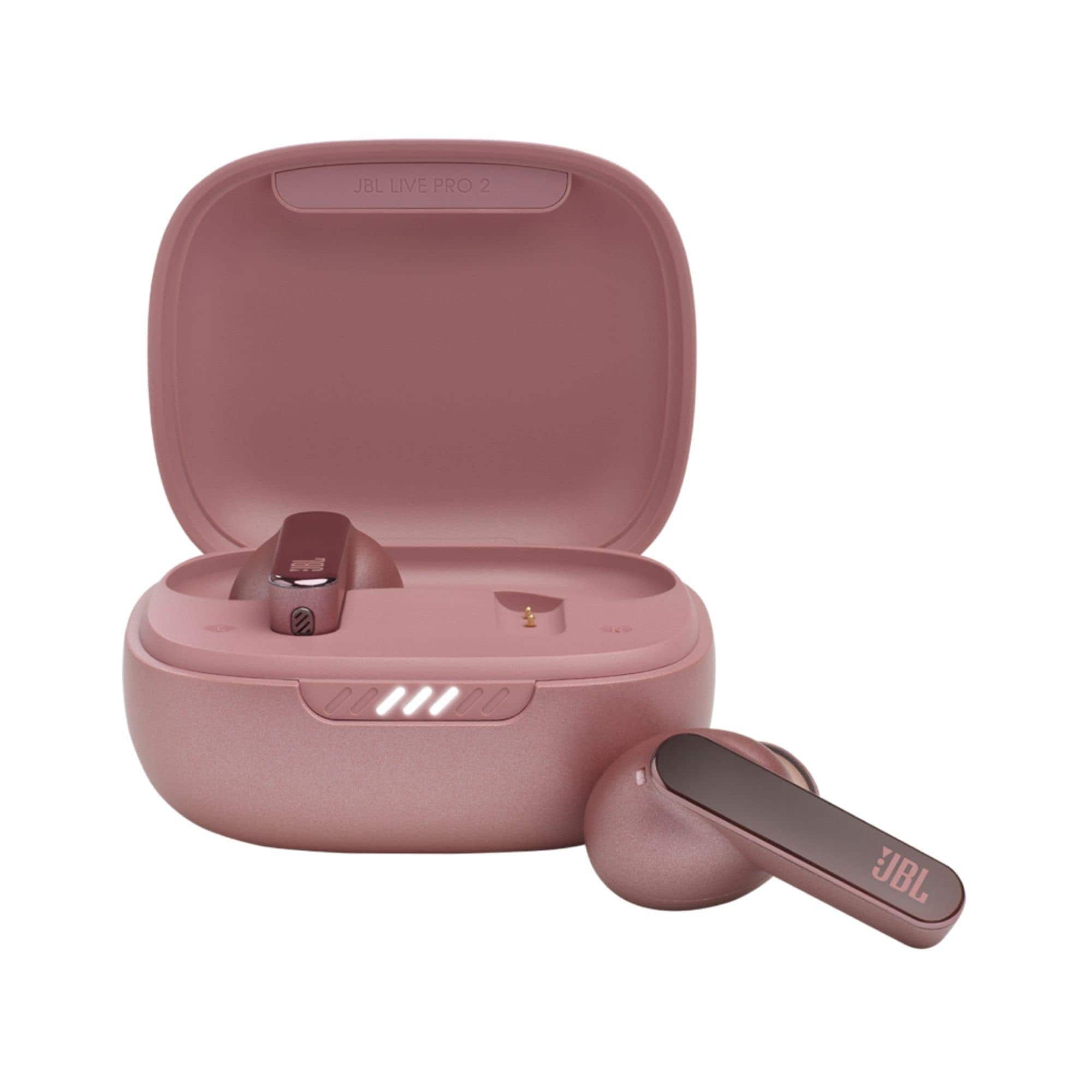 JBL - Harman Live Pro2 TWS True Adaptive Noise Cancelling Wireless Charging - Pink