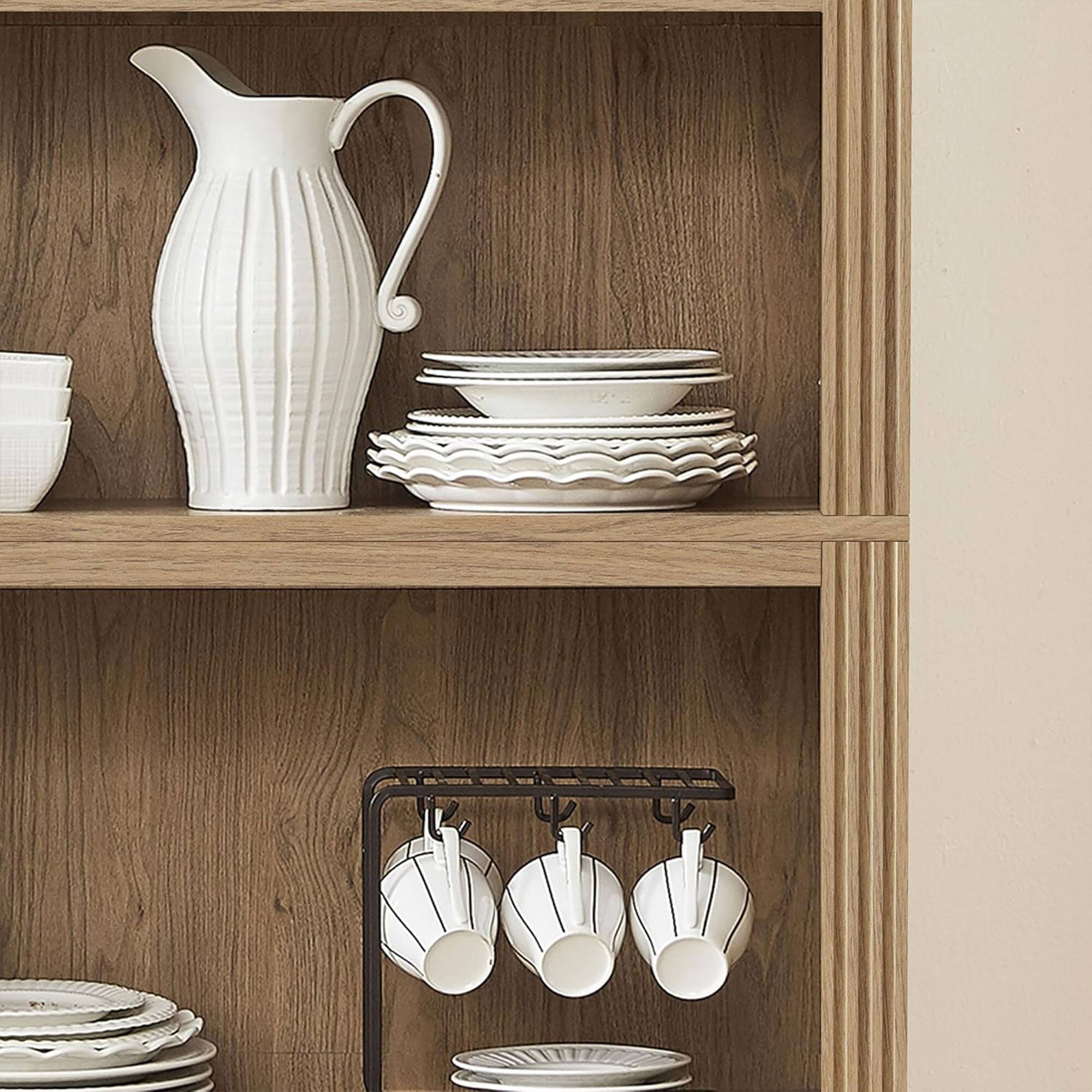 Alt View 5. VAUXHILL & CO. - VAUXHILL & CO. Halston Standard Bookcase Adjustable Storage Shelving Unit, Oak - Oak.