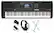 Front. Yamaha - PSR-EW425 PKS 76-Key Keyboard with X-Stand, Adapter, and Headphones - Black.