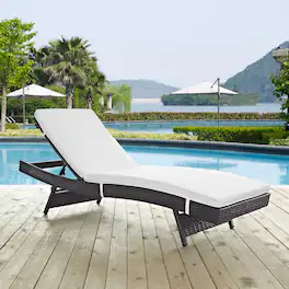 Convene Outdoor Patio Chaise by Modway - Espresso White