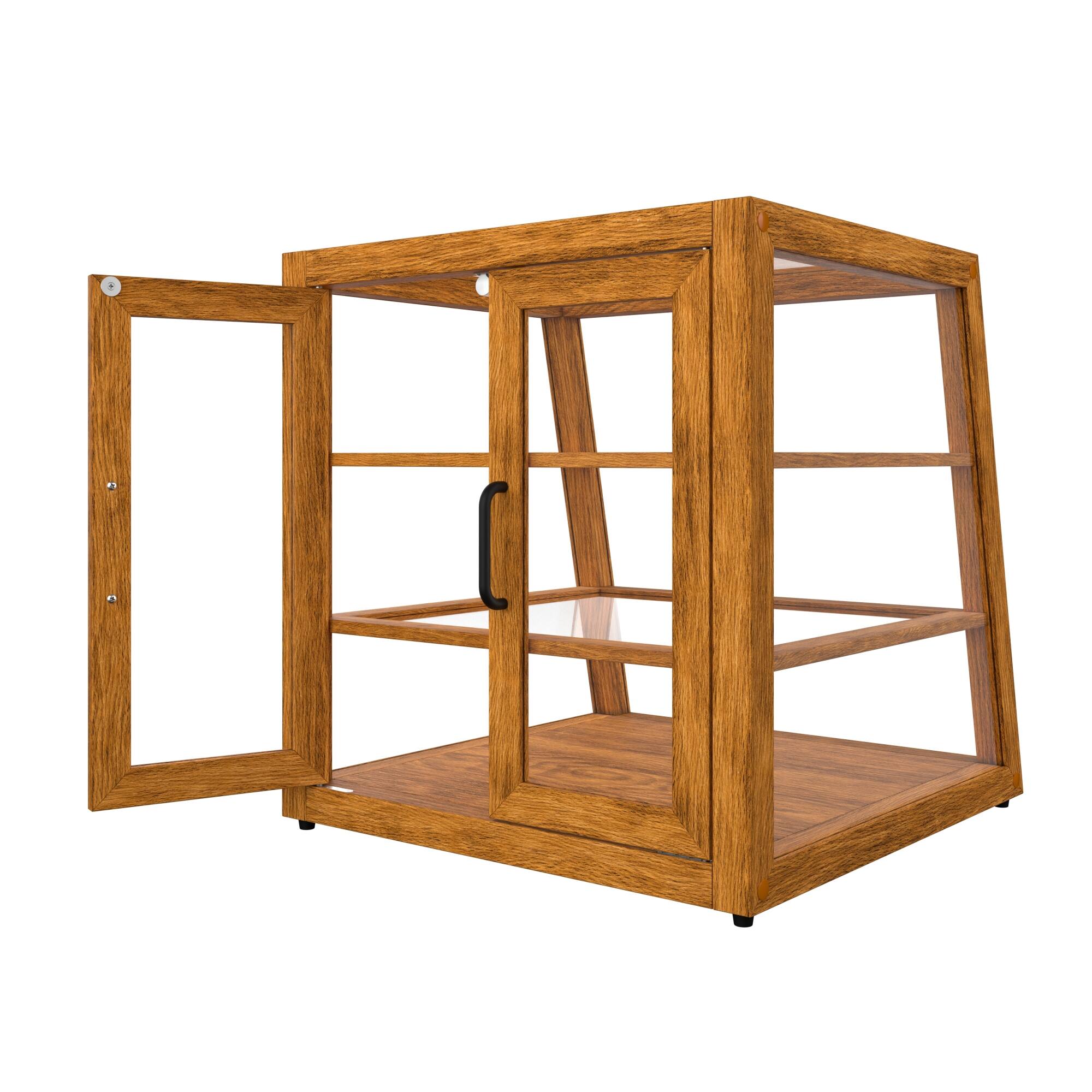 Alt View 7. Koolmore - 21 In. Artisan Light Wooden Slanted Bakery Display Case 3.5 Cu. ft. (KM-BDW-21SLL) - Ash wood color.