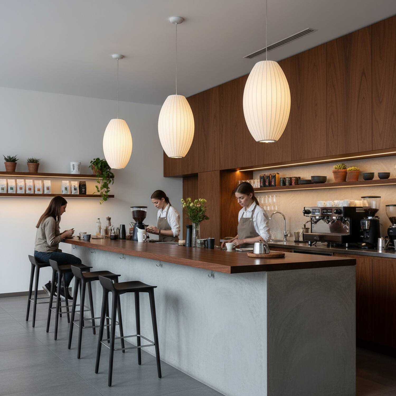 Alt View 6. Umeiluce - 1 Light Modern Pendant Light Elegant Silk Oval Shade Light Dimmable Big - White.