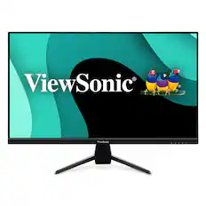 Front. ViewSonic - VX2767U-2K 27" IPS LCD QHD Monitor (USB-C, HDMI, Display Port) - Black.