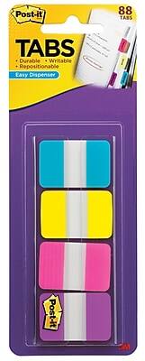 Post-it Tabs  
88 Tabs  
Durable  
Writable  
Repositionable  
Easy Dispenser
