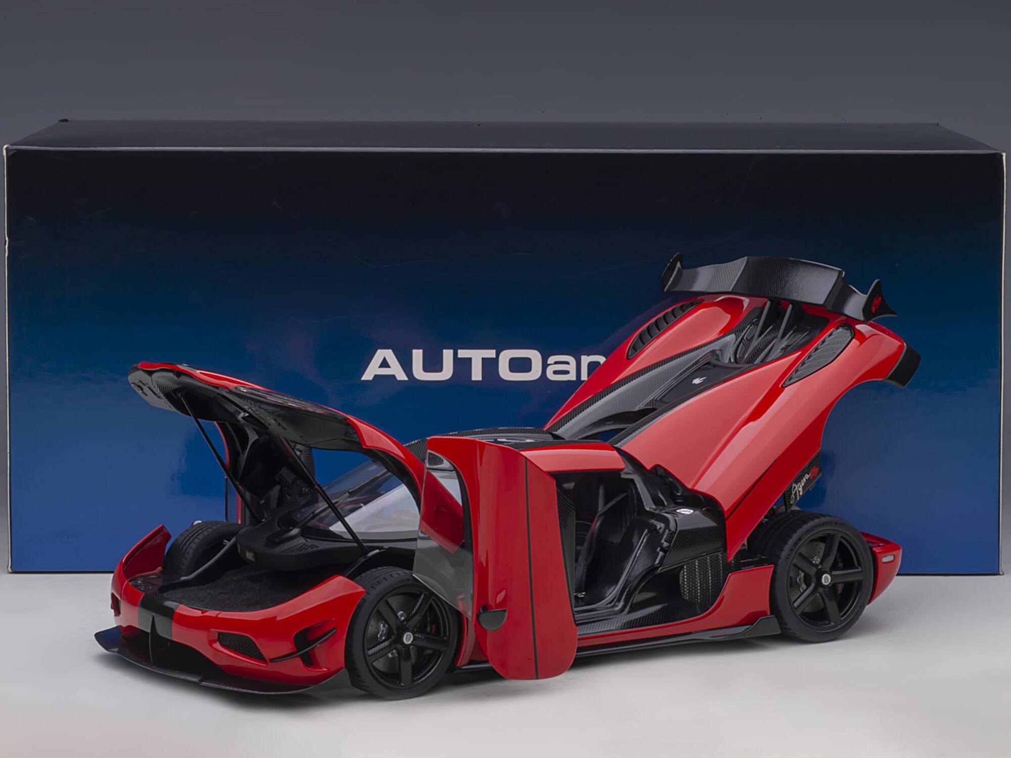 Alt View 4. Autoart - Koenigsegg Agera RS Chili Red with Black Accents 1/18  Model Car by Autoart.