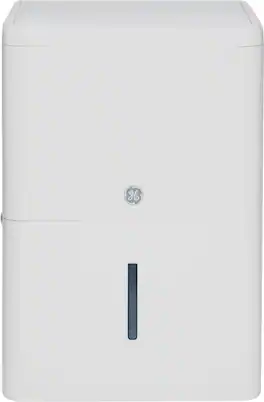 GE - 50-Pint Portable Dehumidifier with Built-In Pump and Smart Dry for Wet Spaces - White