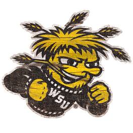 Fan Creations - Wichita State Shockers Distressed Logo Cutout Sign - Multicolor