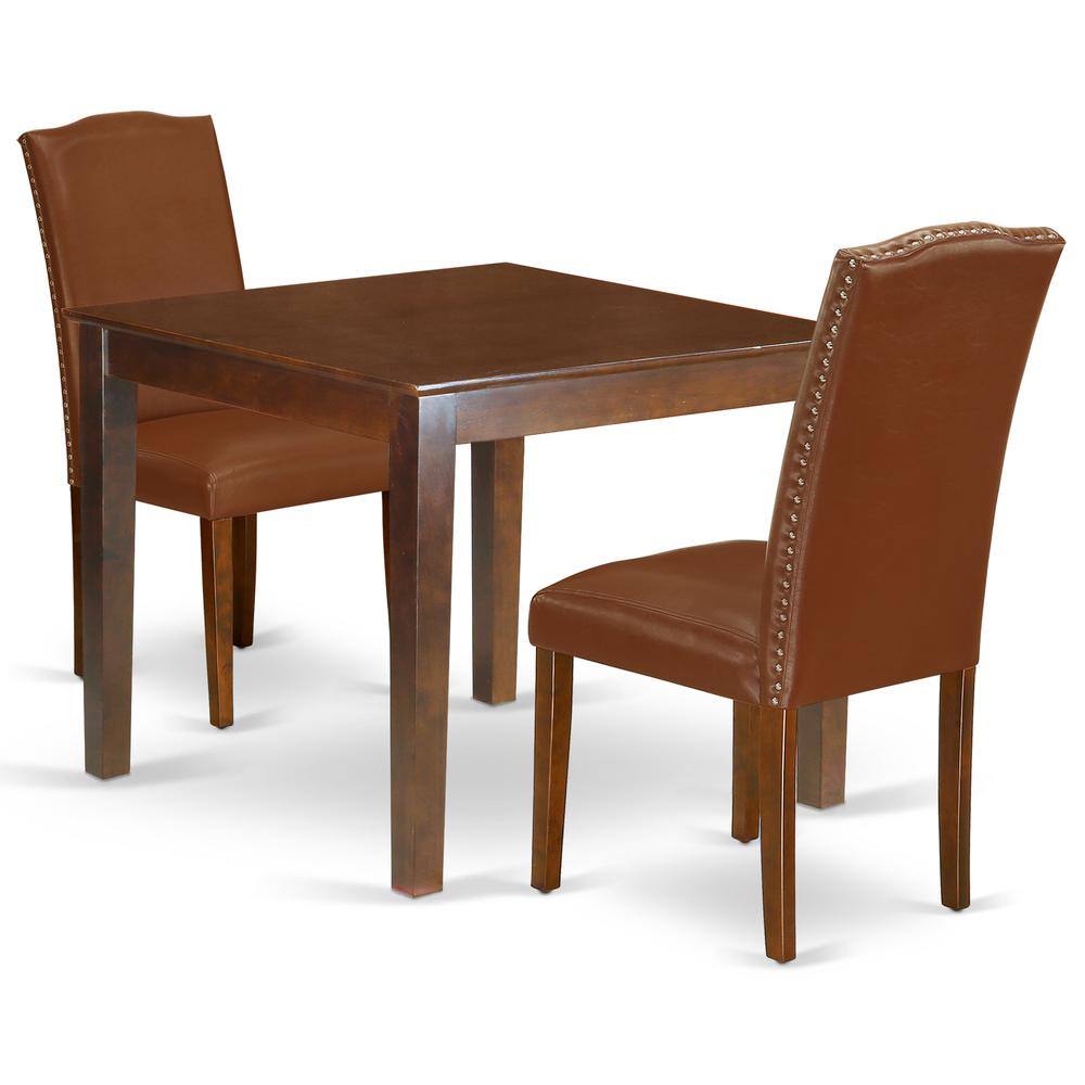 Back. East West Furniture - Dining Room Set Mahogany - Brown.