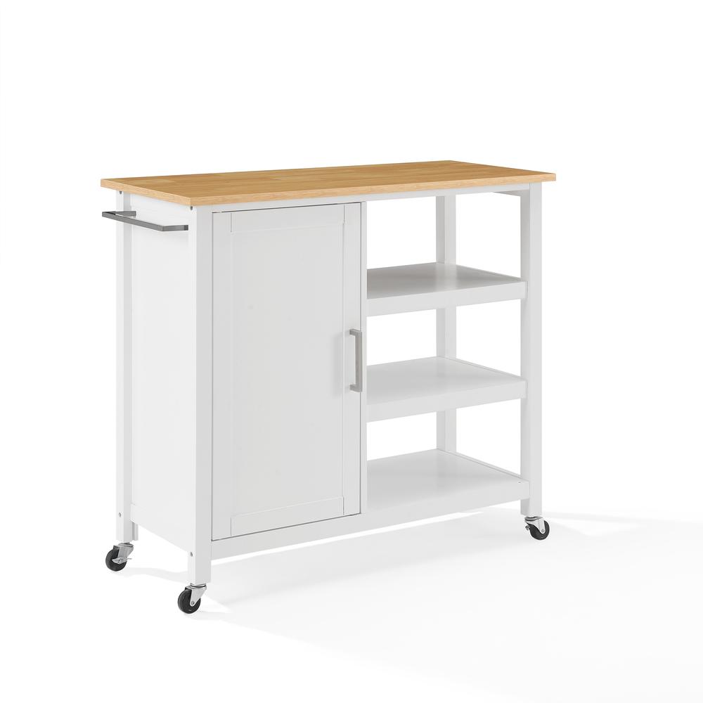 Alt View 6. Crosley Furniture - Tristan Open Kitchen Island/Cart - White.