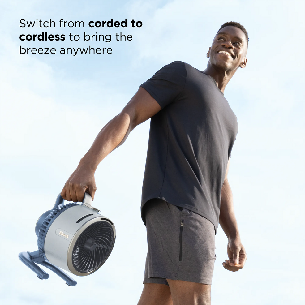 Switch from corded to cordless to bring the breeze anywhere