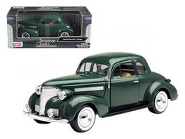 1939 Chevrolet Coupe 1/24 Diecast Model Car by Motormax - Green
