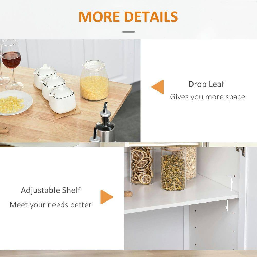 MORE DETAILS

Drop Leaf  
Gives you more space

Adjustable Shelf  
Meet your needs better