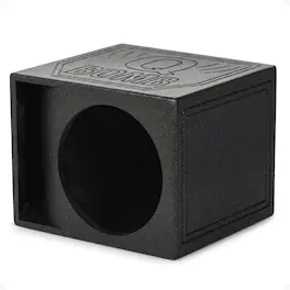 QPower - QBOMB15HP Single 15 Inch Vented Side Ported Speaker Round Enclosure Box - Black