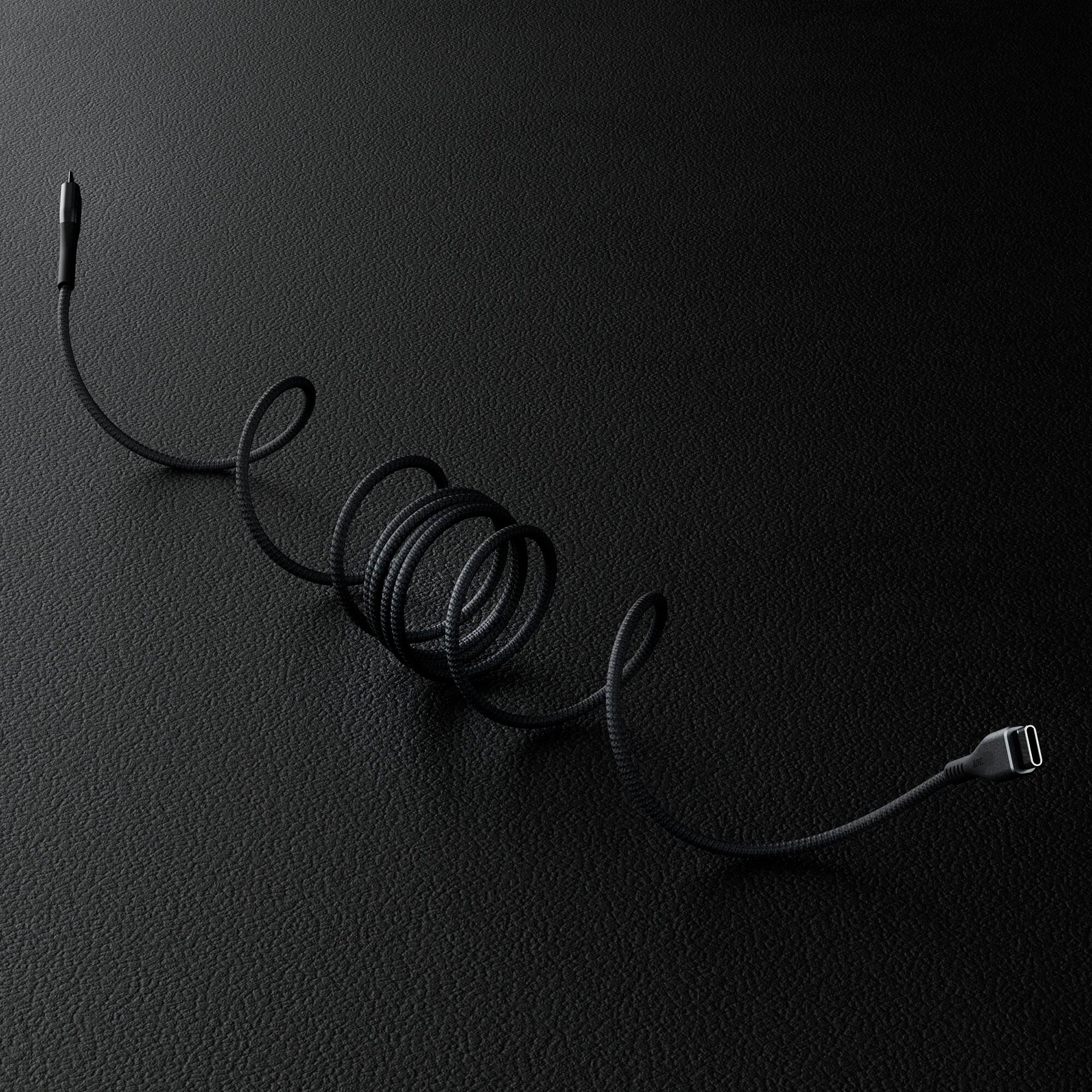 Alt View 12. STATIK - Magstack Pro 3 Foot USB-C to USB-C Magnetic Charging Cable - Black.