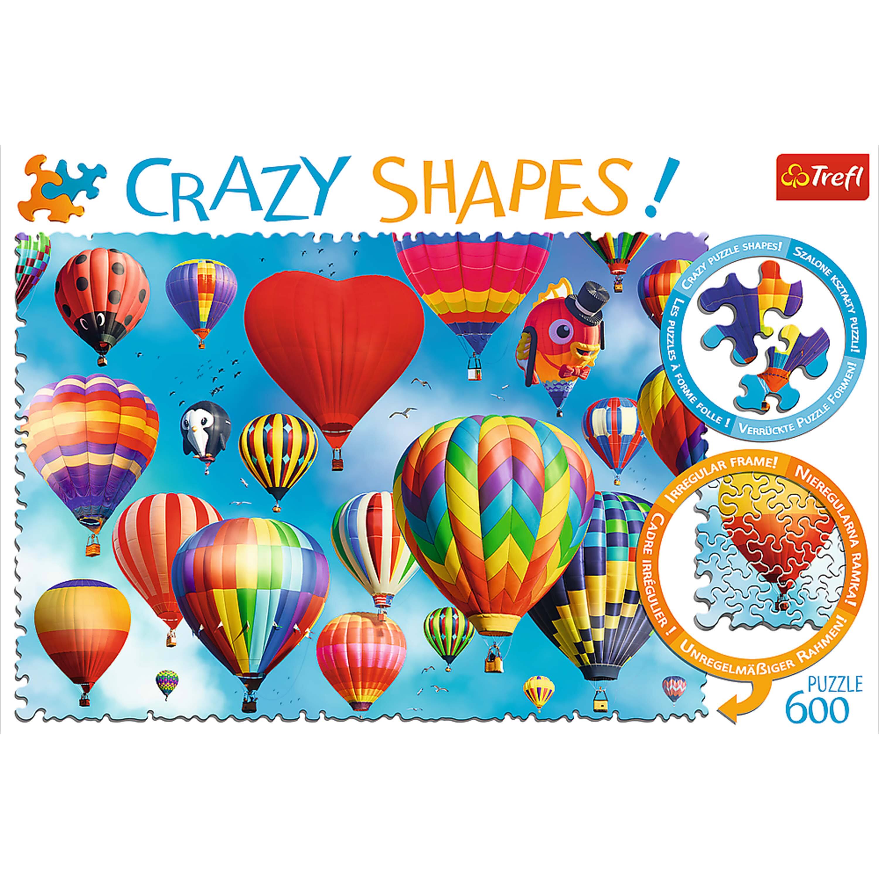 Crazy Shapes!  
Trefl Shapes!  
Puzzle Szalone!  
Crazy Puzzle Shapes!  
Les Formes Folles!  
Puzzle Verackte!  
Irregular Frame!  
Nieregulárna Cadre!  
Irrgulier Rahmen!  
Unregelmäßiger Rahmen!  
Puzzle 600