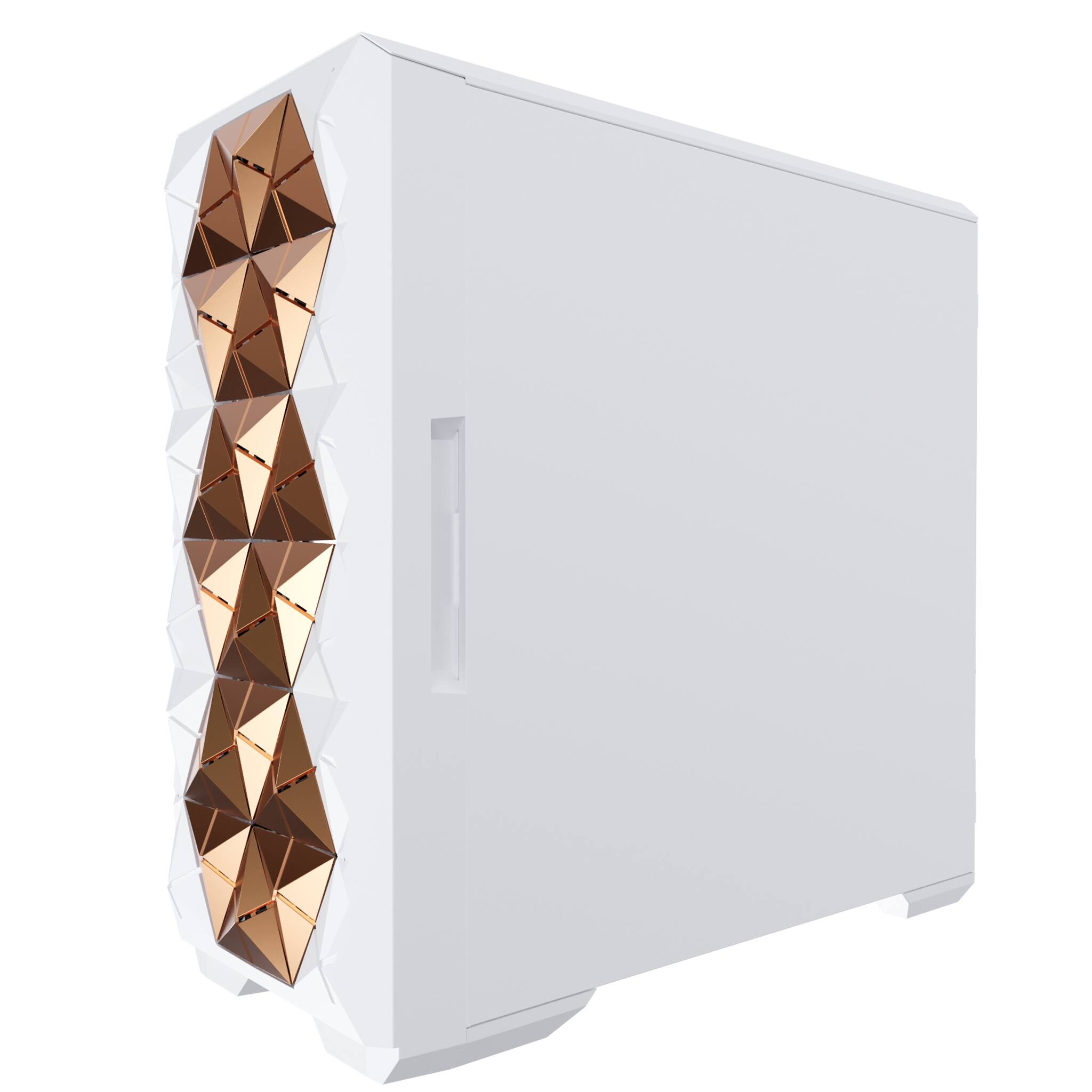 Alt View 4. CyberPowerPC - Kinetic ATX Mid-Tower Front Intelligent Venting PC Case - White.