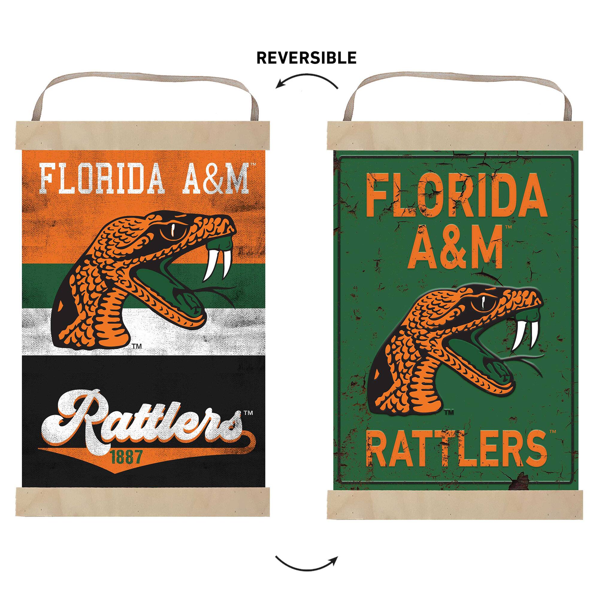 REVERSIBLE

FLORIDA A&M

Rattlers 1887

FLORIDA A&M

RATTLERS