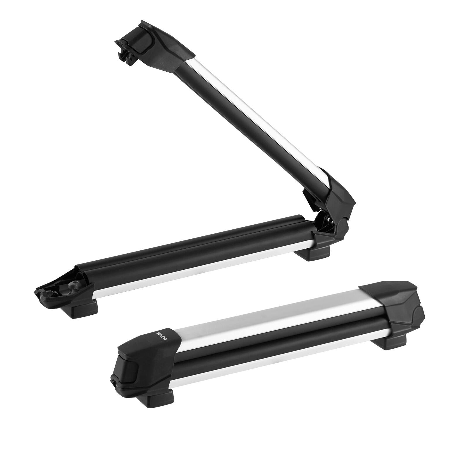 Alt View 5. VEVOR - Ski & Snowboard Roof Rack, Carry up to 4 Pairs of Skis or 2 Snowboards, 2 PCS Aluminum Universal Car Roof Rack - Black.