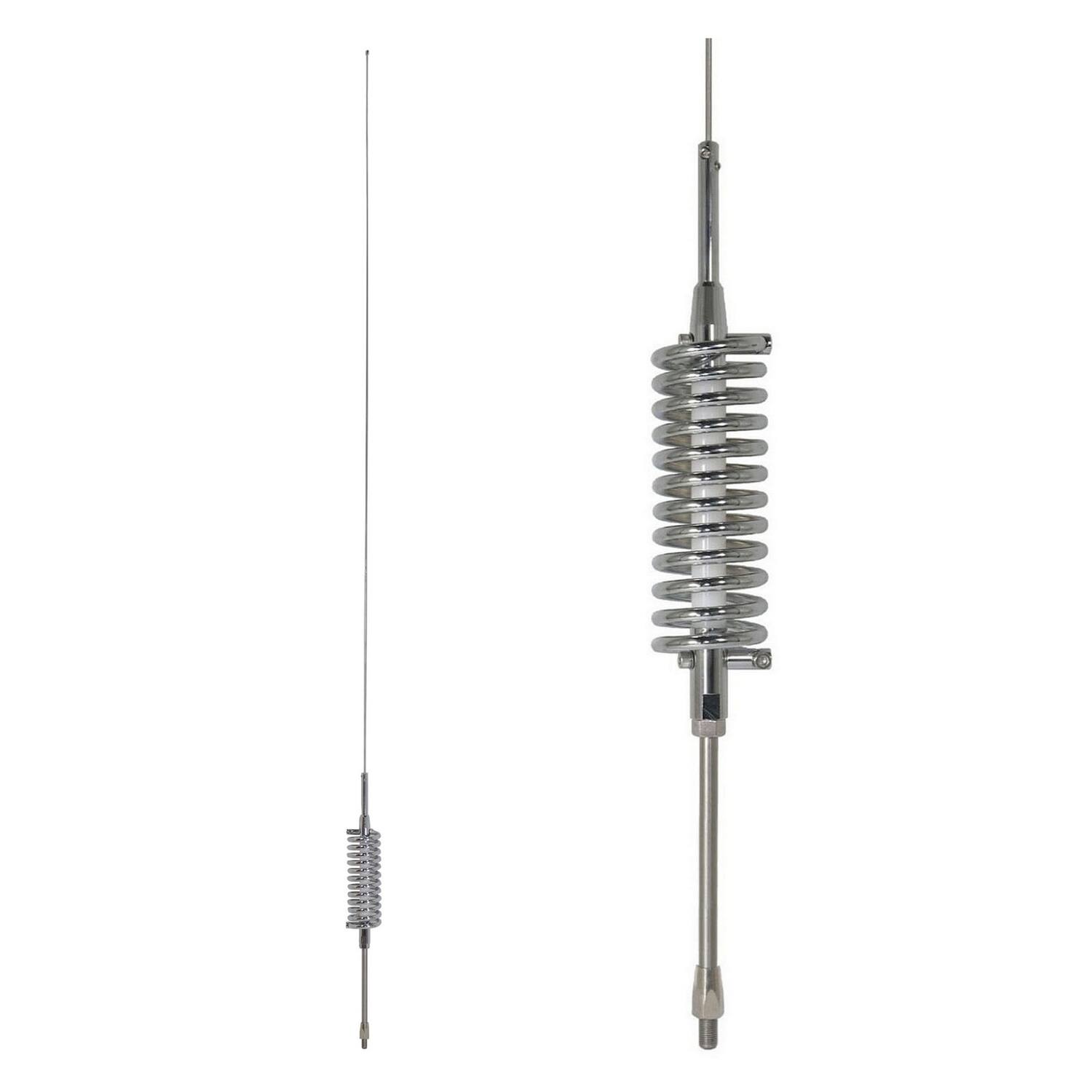 Angle. Browning - 10,000-Watt High-Performance 25-30 MHz Broad-Band Round-Coil CB Antenna, 63" Tall, BR-28 - Copper.