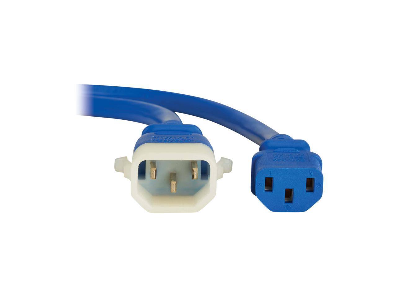 Alt View 2. Eaton - Eaton Tripp Lite 6ft PDU C13 to P-Lock C14 Heavy-Duty Power Cords Blue 6 Pack - Blue.