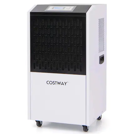 Front. Costway - Costway 250-Pint Commercial Dehumidifier with Drain Hose 8,500 Sq. ft Coverage Area - White + Black.