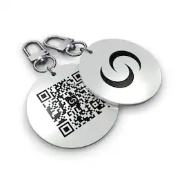Contact Co. - Smart NFC Keychain, Sleek Durable NFC Key Fob with Instant App-Free Sharing, Keychain for Creators, Connectors, and More - White