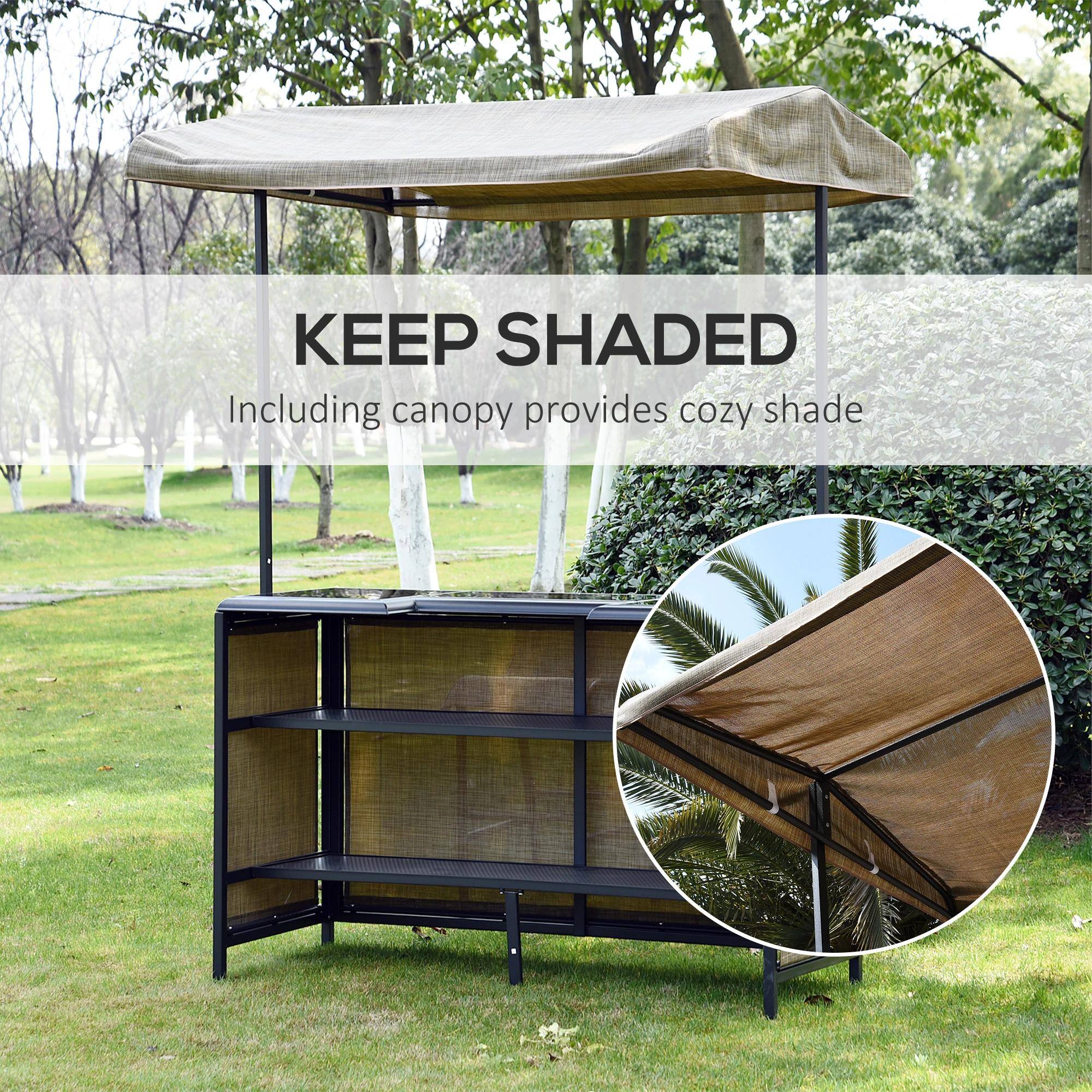 KEEP SHADED
Including canopy provides cozy shade