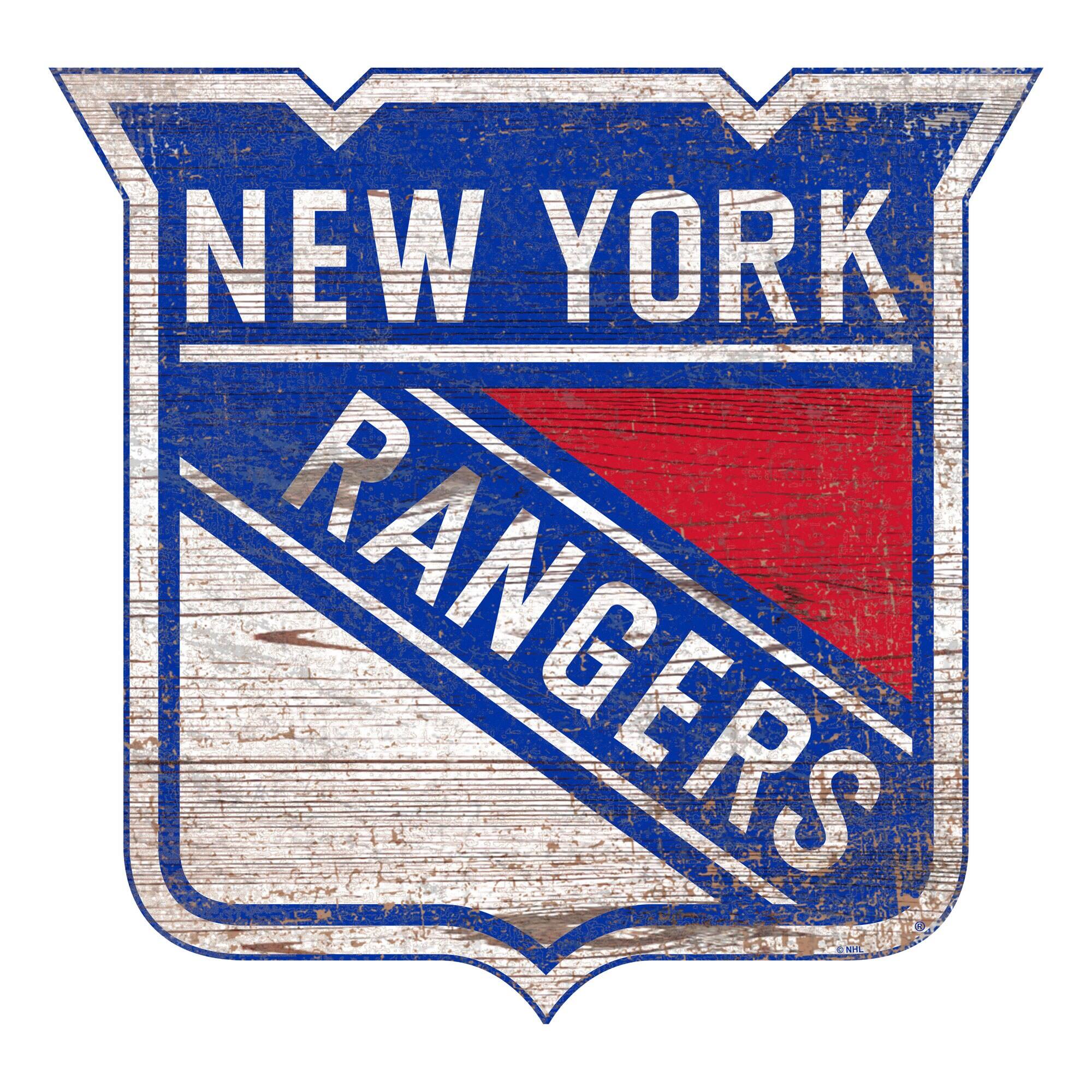 New York Rangers 24'' x 24'' Distressed Logo Cutout Sign