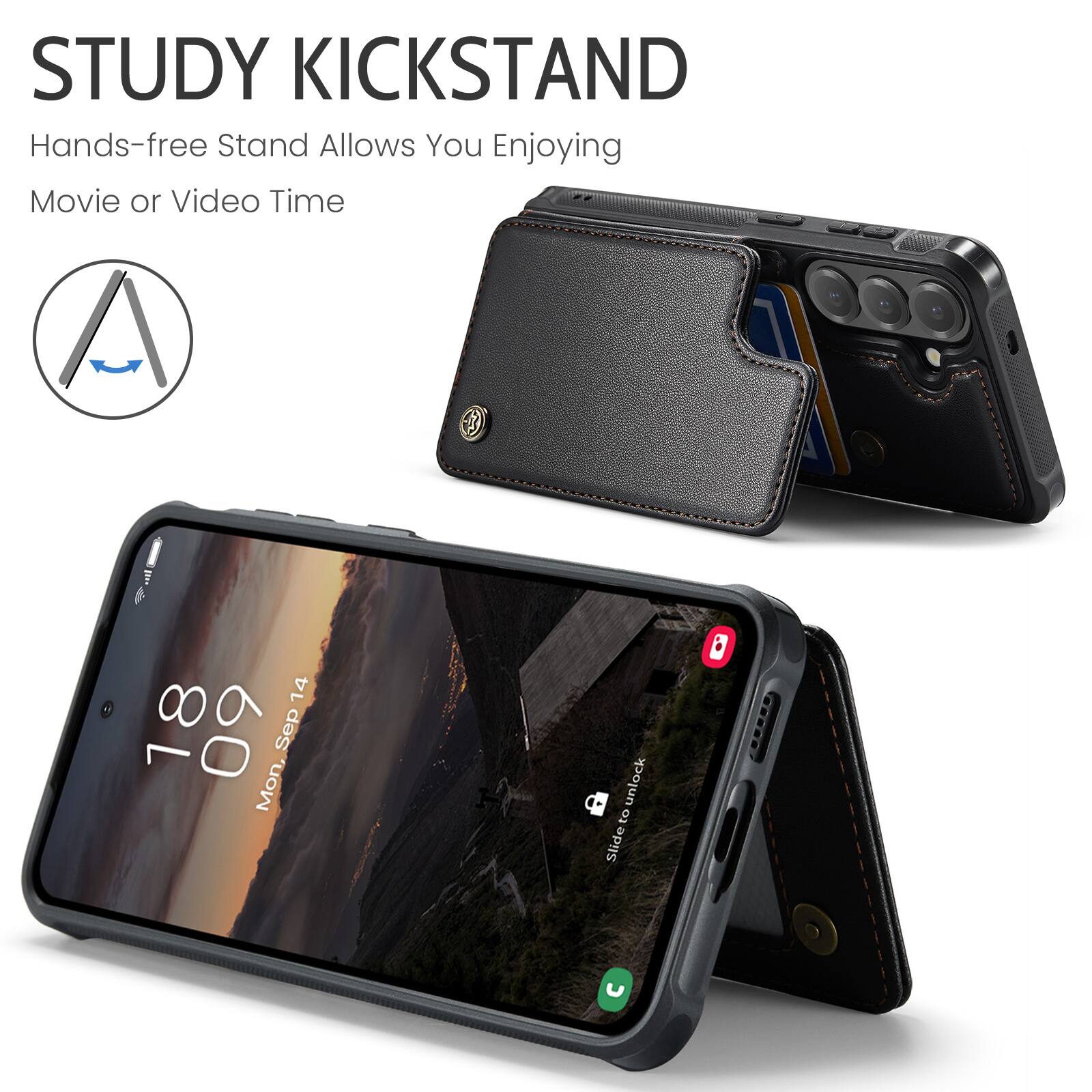 STUDY KICKSTAND  
Hands-free Stand Allows You Enjoying Movie or Video Time  

18:09  
Mon, Sep 14  

Slide to unlock