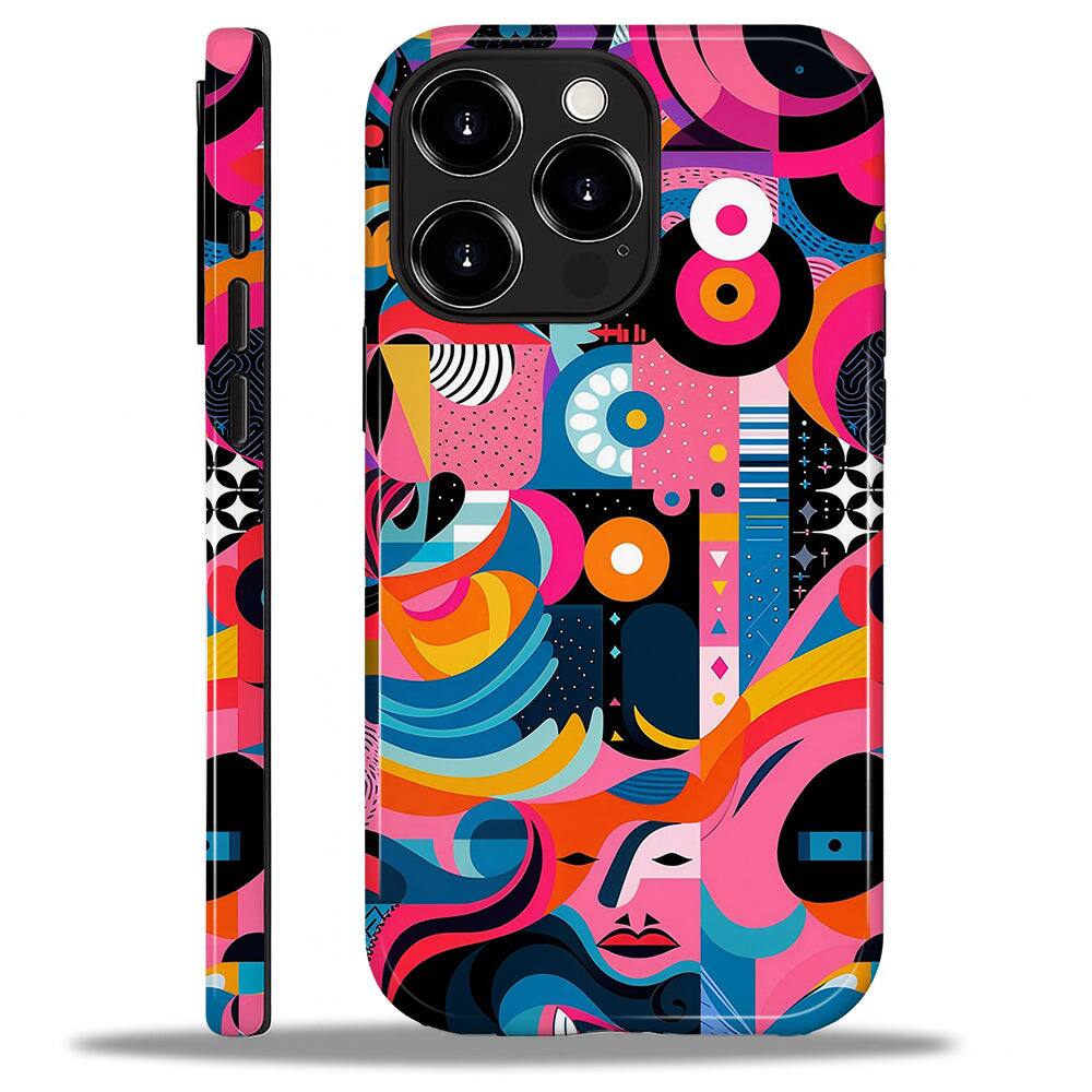Front. BUBM - Smartphone Case for iPhone - 2-Layer Durable Smartphone Protection Case - Abstract Muse - Abstract Muse for iPhone 14 Pro.